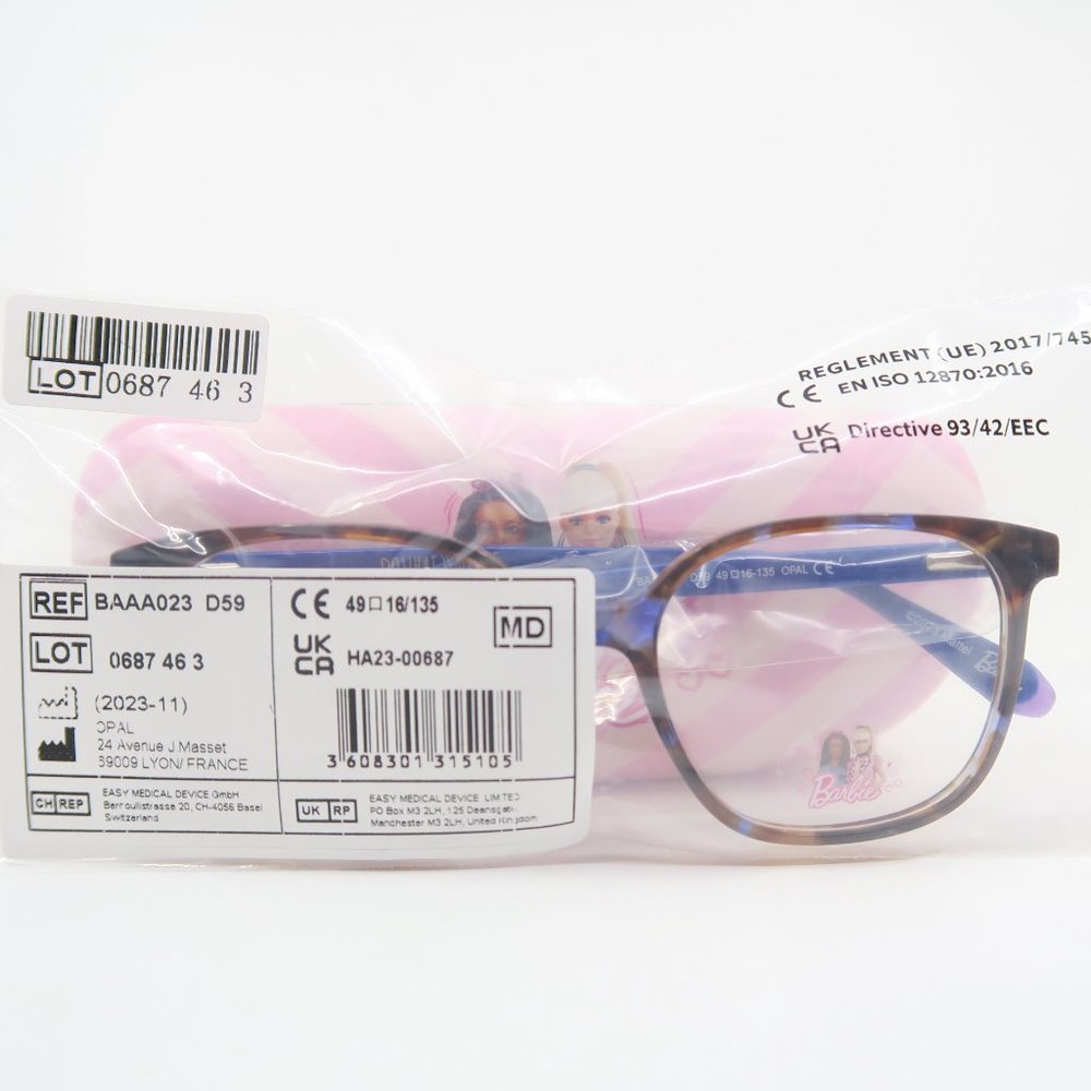 Barbie BAAA023 D59 49mm Latest Model Brown & Blue Marble New Girl's Eyeglasses. - Picture 9 of 11